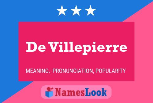 Poster del nome De Villepierre