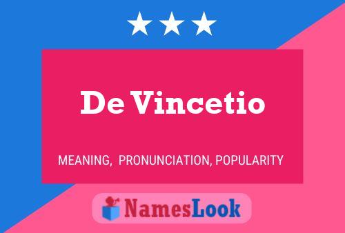 Poster del nome De Vincetio