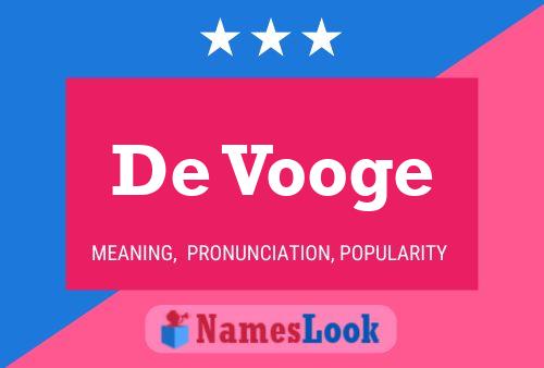 Poster del nome De Vooge