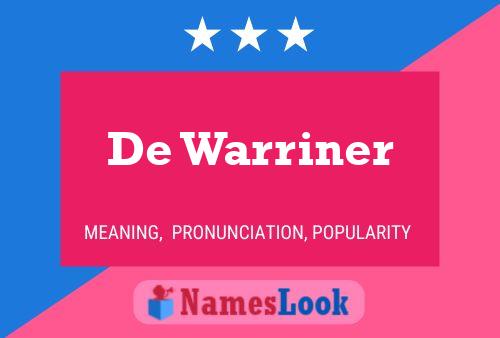 Poster del nome De Warriner