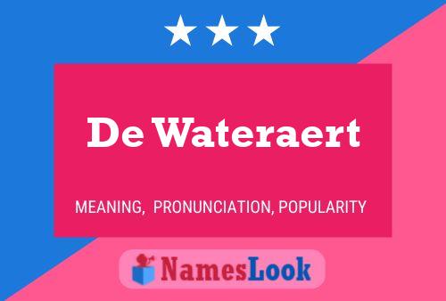 Poster del nome De Wateraert