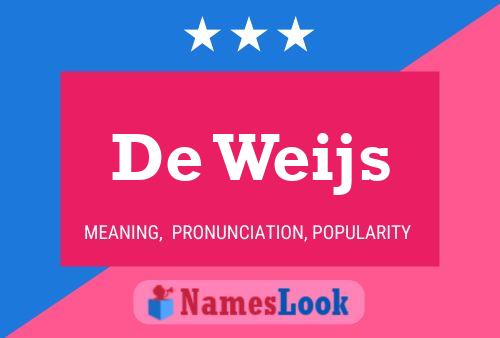 Poster del nome De Weijs