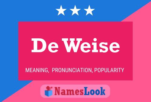 Poster del nome De Weise