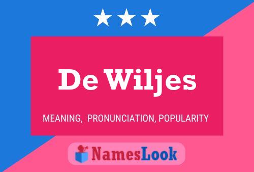 Poster del nome De Wiljes