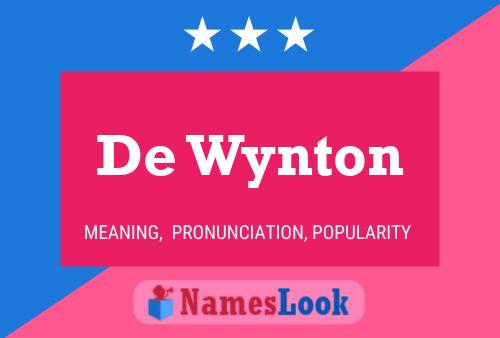 Poster del nome De Wynton