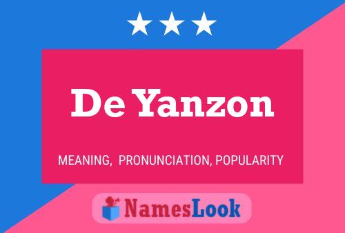 Poster del nome De Yanzon