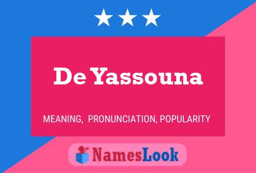 Poster del nome De Yassouna