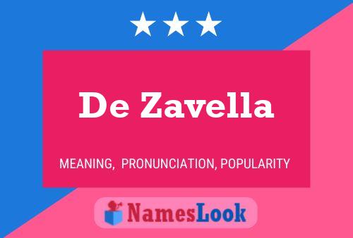 Poster del nome De Zavella