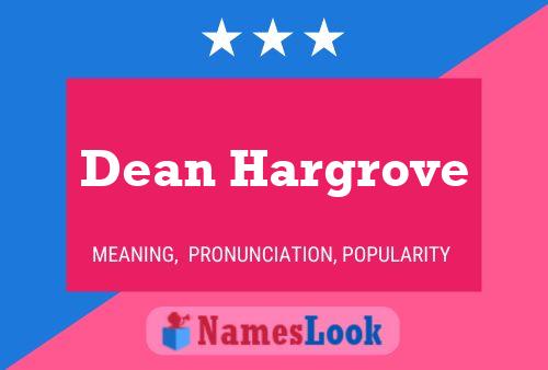 Poster del nome Dean Hargrove