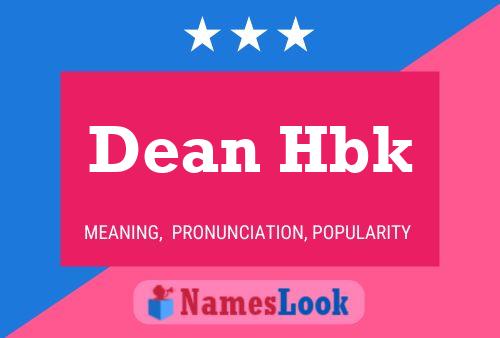 Poster del nome Dean Hbk