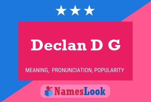 Poster del nome Declan D G