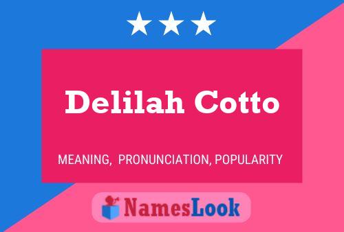 Poster del nome Delilah Cotto