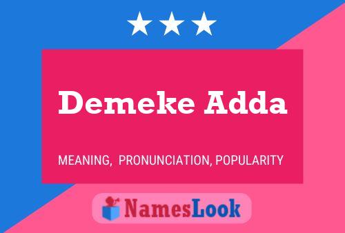 Poster del nome Demeke Adda