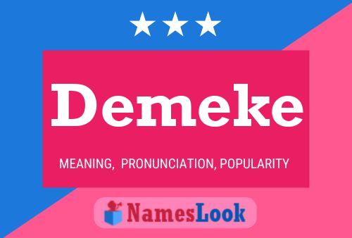 Poster del nome Demeke