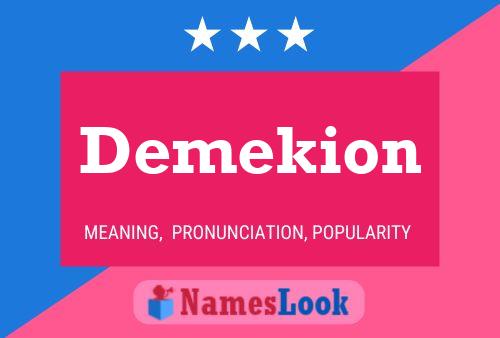 Poster del nome Demekion