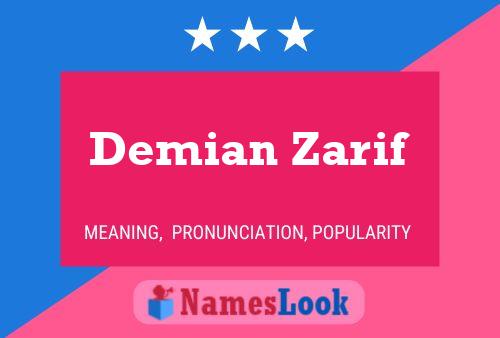 Poster del nome Demian Zarif