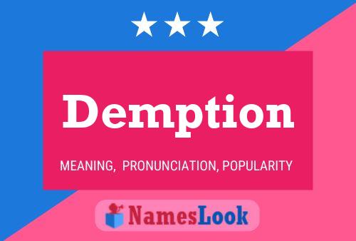 Poster del nome Demption