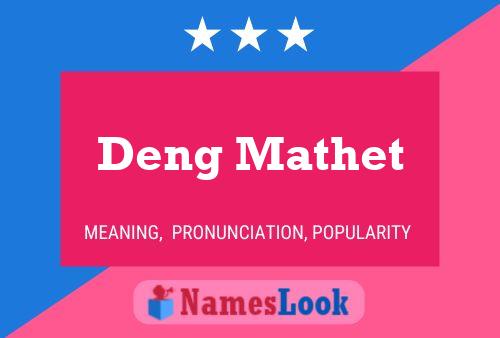 Poster del nome Deng Mathet