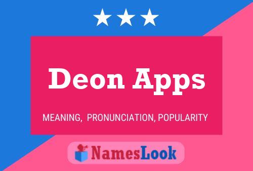 Poster del nome Deon Apps