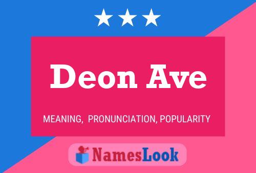 Poster del nome Deon Ave