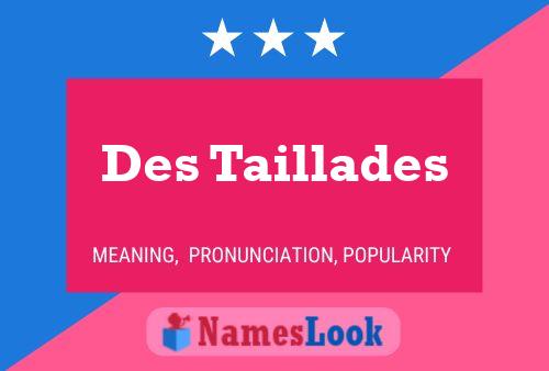 Poster del nome Des Taillades