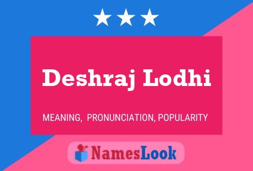 Poster del nome Deshraj Lodhi