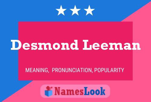 Poster del nome Desmond Leeman