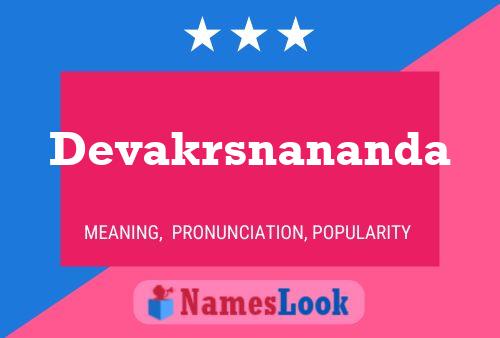 Poster del nome Devakrsnananda