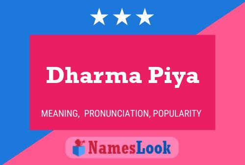 Poster del nome Dharma Piya