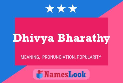 Poster del nome Dhivya Bharathy