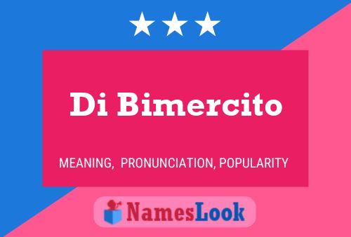 Poster del nome Di Bimercito