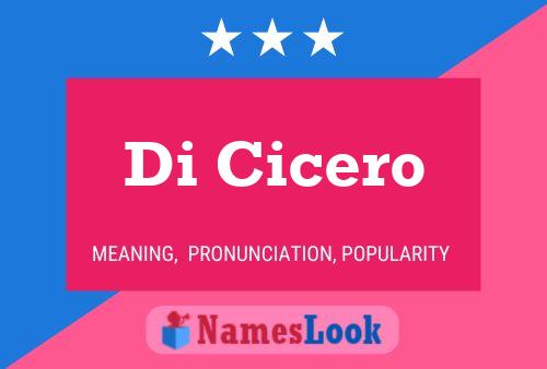 Poster del nome Di Cicero