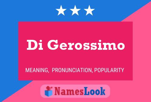 Poster del nome Di Gerossimo