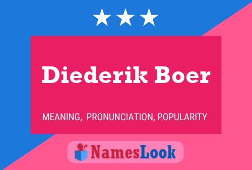 Poster del nome Diederik Boer