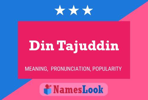 Poster del nome Din Tajuddin