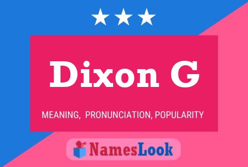 Poster del nome Dixon G