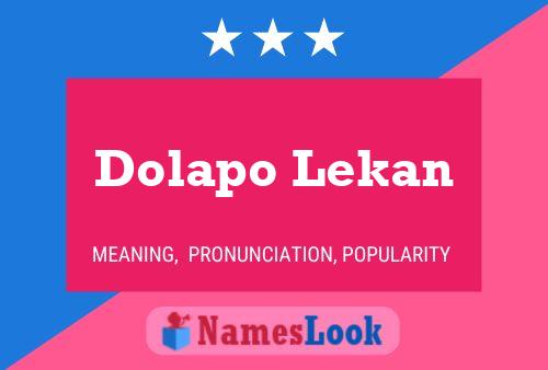 Poster del nome Dolapo Lekan