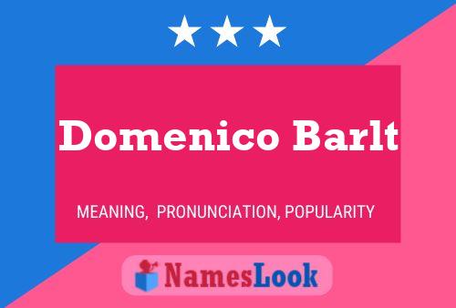 Poster del nome Domenico Barlt