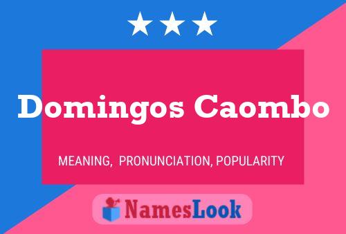 Poster del nome Domingos Caombo