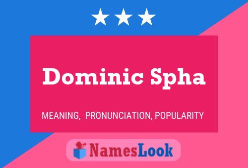 Poster del nome Dominic Spha