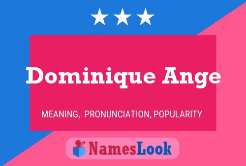 Poster del nome Dominique Ange