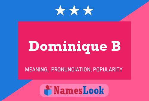 Poster del nome Dominique B