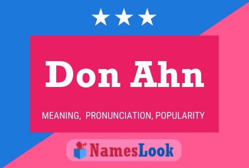 Poster del nome Don Ahn