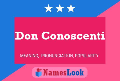 Poster del nome Don Conoscenti