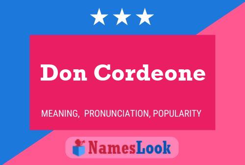 Poster del nome Don Cordeone