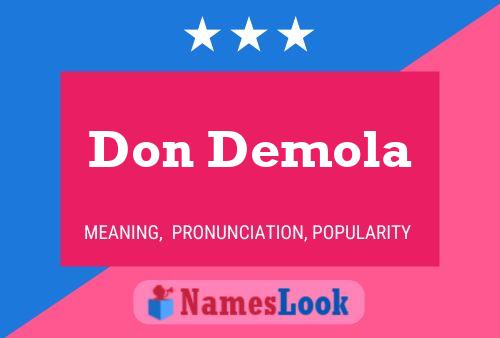 Poster del nome Don Demola