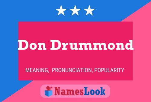 Poster del nome Don Drummond