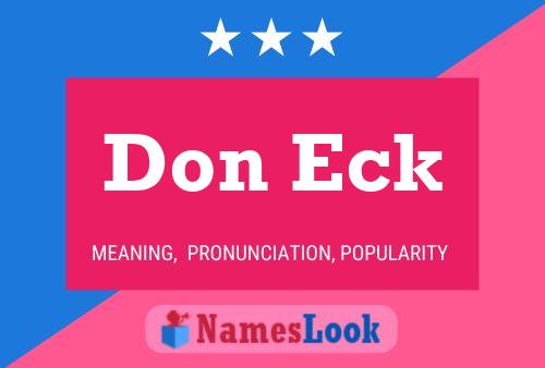 Poster del nome Don Eck