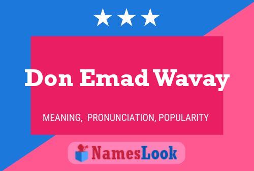 Poster del nome Don Emad Wavay