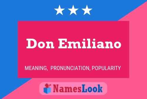 Poster del nome Don Emiliano